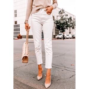 Rare Vintage High Waisted Cream White Jeans XS